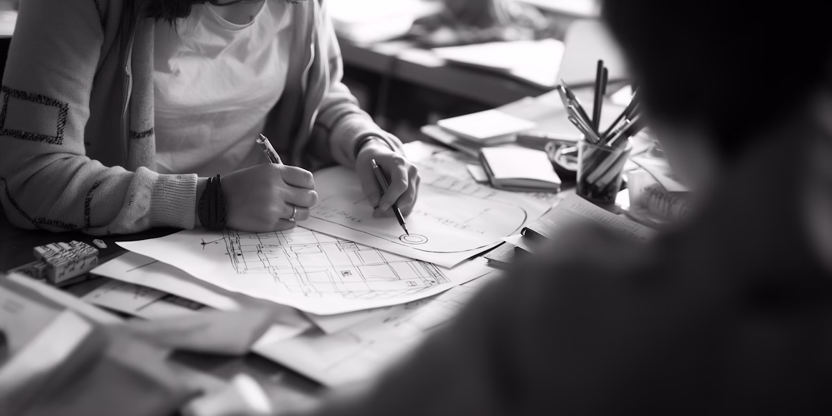 Creative hands at work